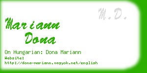 mariann dona business card